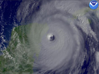 Hurricane Wilma over Cozumel, 21 Oct 2005