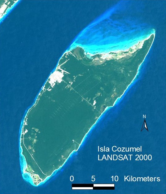 LANDSAT image of Cozumel, 2000